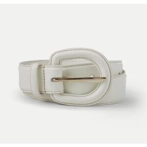 Veronica Beard x Gavazzini Martina Pebbled Leather Belt XXS NWT 180 OFF WHITE